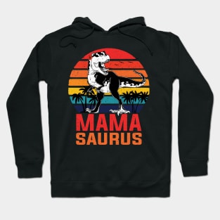 Mamasaurus T Rex Dinosaur Mama Saurus Family Matching Women Hoodie